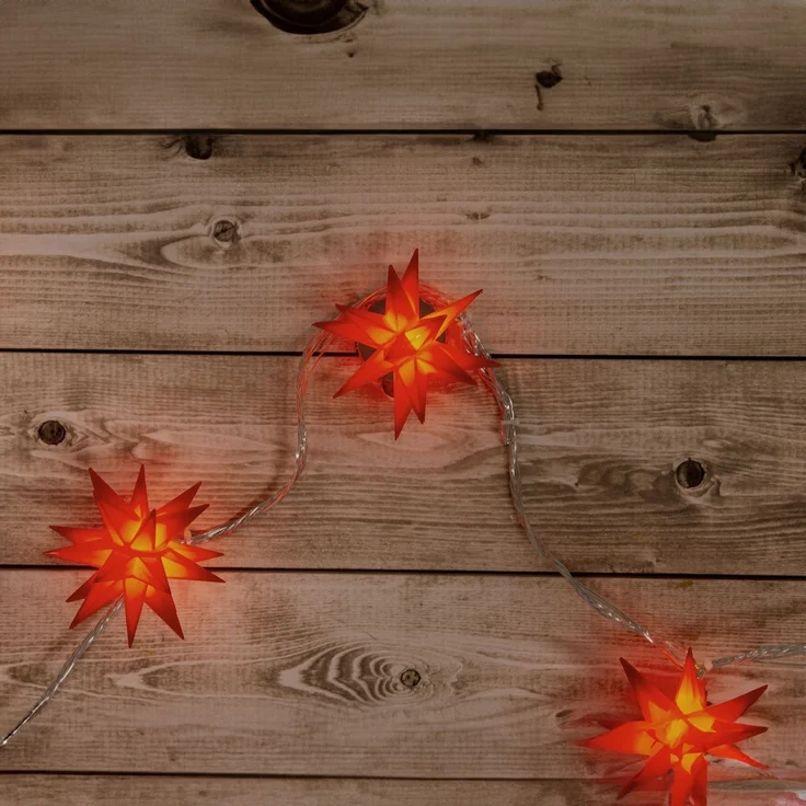Lichterkette Outdoor Weihnachten 3D Sterne Weihnachtslichterkette Rot 5260221 – Bild 5