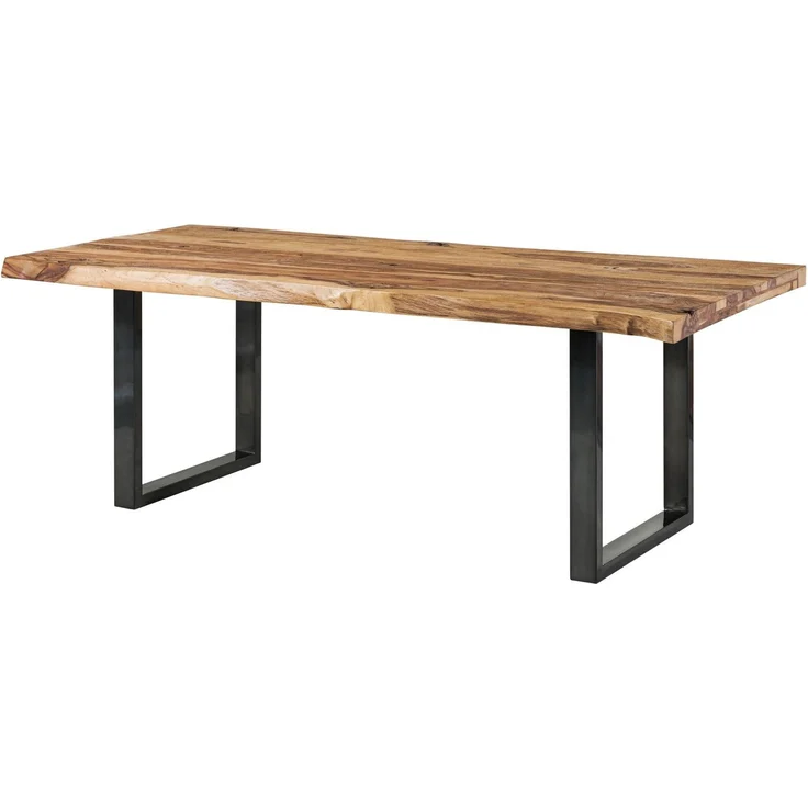 Baumtisch Sheesham 260x100x77 natur sandgestrahlt / U-Beine anthrazit glänzend FREEFORM 5 – Bild 1