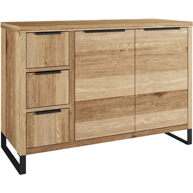 Waschtisch 105 cm Wildeiche massivum Sydney Badunterschrank Holz braun Schrankwaschtisch Unterschrank Badezimmermöbel