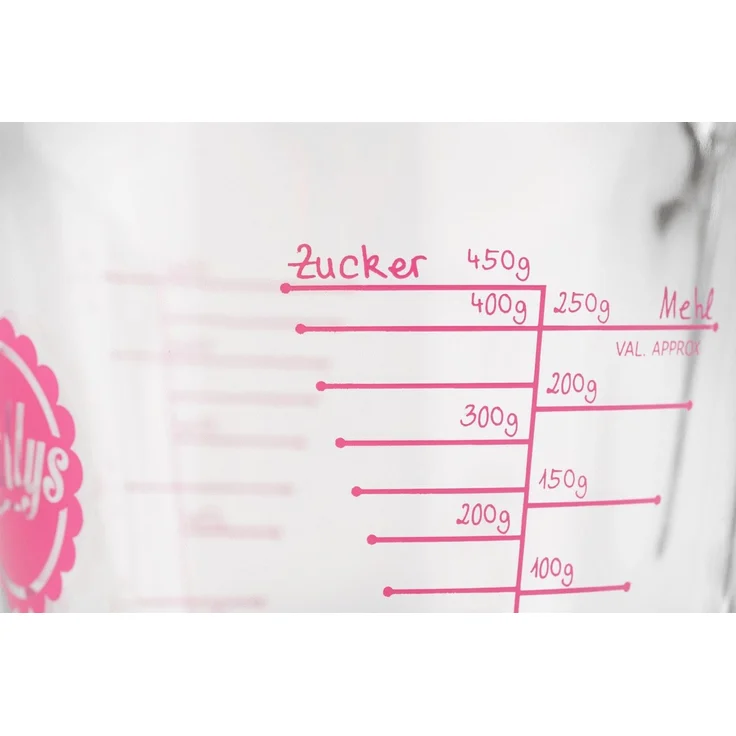 Sallys Messbecher für 500 ml oder 1 Liter Fassungsvermögen, Rutschfester Griff – Bild 3