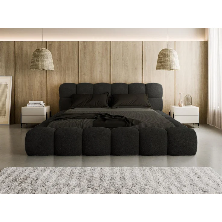Compleo Polsterbett BUBBLE boucle Designerbett 140/160/180x200 BIZU, Wolkenbett, TOPSELLER Stauraumbett MADE IN EU – Bild 5