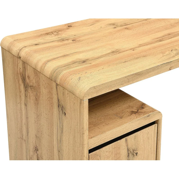 Vente-unique - Schreibtisch mit Stauraum - MDF - Natur und Schwarz SERGUEI – Bild 6
