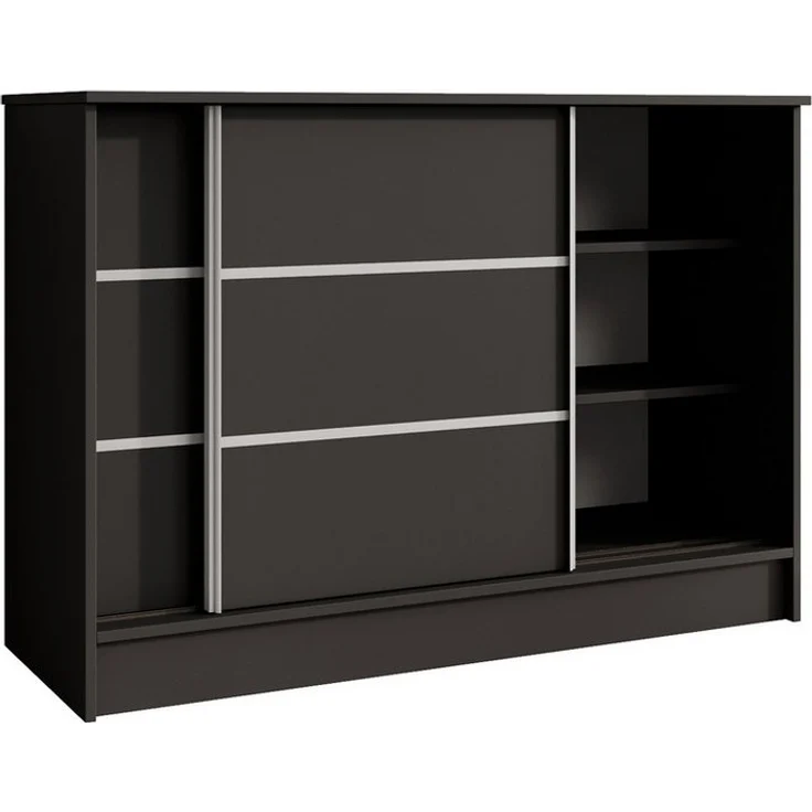 Beautysofa Kommode MIRELA mit 2 Schiebetüren (in 120 cm oder 160 cm, verschiedene Farben), mit dekorativen Sprossen – Bild 3