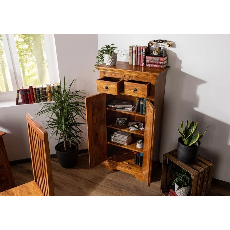 Schrank Akazie 72x38x132 honig lackiert OXFORD #0525 – Bild 3