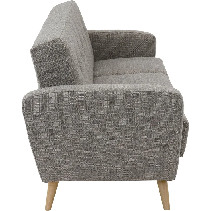 Sofa 3-Sitzer mit Bettfunktion Kazdoia Flachgewebe grau – Bild 3