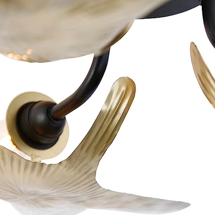 Qazqa Louka Deckenleuchte, 3-flammig in Messing, dimmbar, 67 cm, ideal für Flur, Schlafzimmer und Wohnzimmer – Bild 5