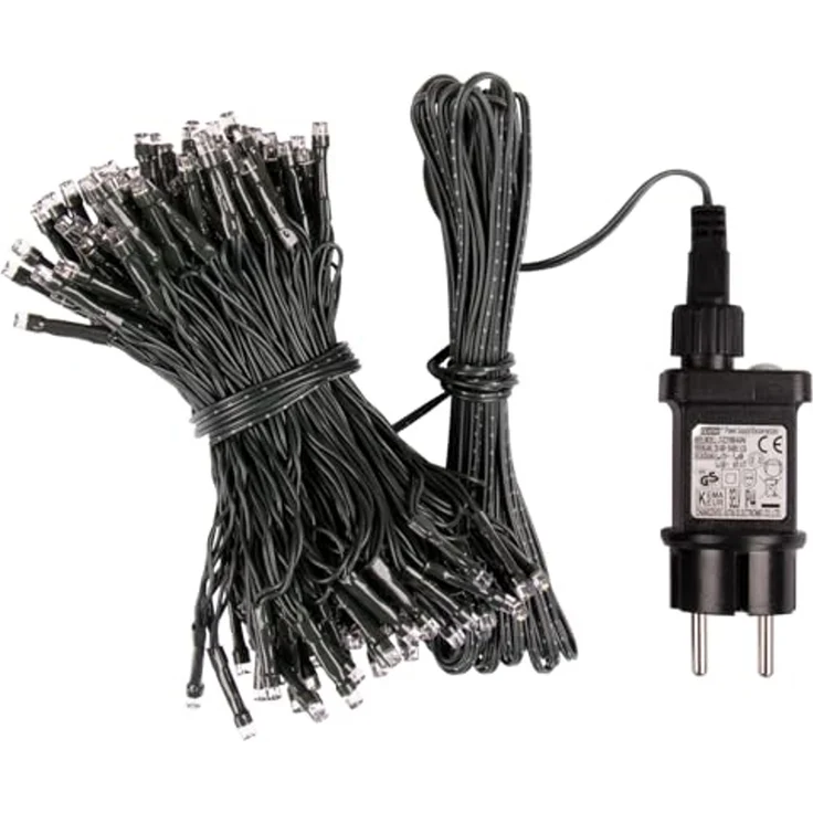 Idena 8325097 - LED Lichterkette mit 120 LEDs in Warmweiß, mit 8 Stunden Timer Funktion und Transformator, ca. 19,9 m lang, Deko für Innen & Außen, als Party Deko, Weihnachtsdeko, zur Hochzeit – Bild 3