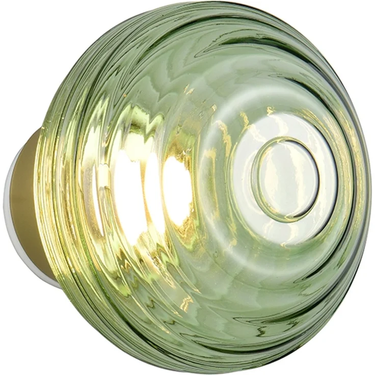 Akku Wandleuchte EARL mit Glasschirm Grün dimmbar, Ø 15,5cm – Bild 2