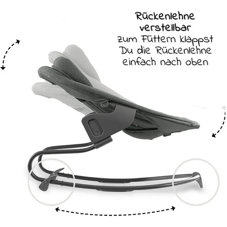 Hauck Hochstuhl Alpha Plus Natur Newborn Set, Holz Babystuhl ab Geburt inkl. Aufsatz für Neugeborene & Sitzauflage – Bild 2