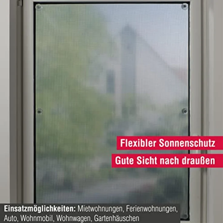 Gardinia Sonnenschutz Schwarz, Plissee mit 100% Polyester, 100 cm x 150 cm, hoher Blend- und Hitzeschutz – Bild 2