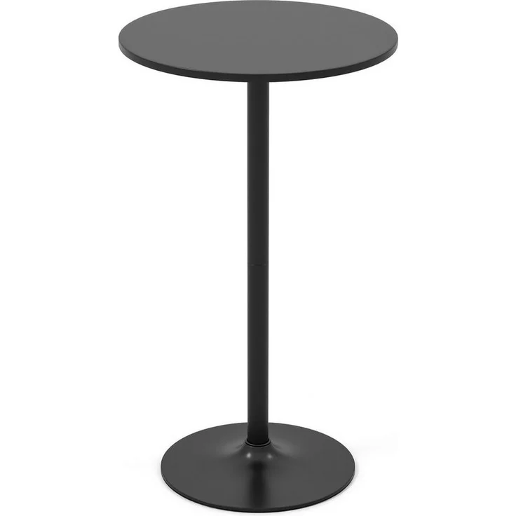 COSTWAY Bartisch (1-St), runder Stehtisch, höhenverstellbar 56 cm/101,5 cm, schwarz – Bild 5