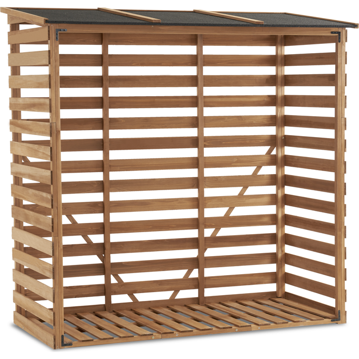 M MCombo Holzregal, Outdoor Kaminholzregel mit Rückwand, Holzunterstand mit wasserdichter Abdeckung, 1202