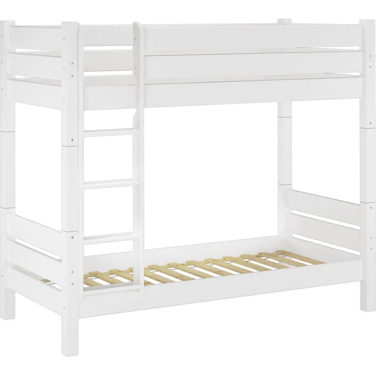 Erst-Holz Etagenbett für Erwachsene 80x200 weiß, Nische 100 teilbar, ohne Rollroste 60. 16-08 W T100 oR