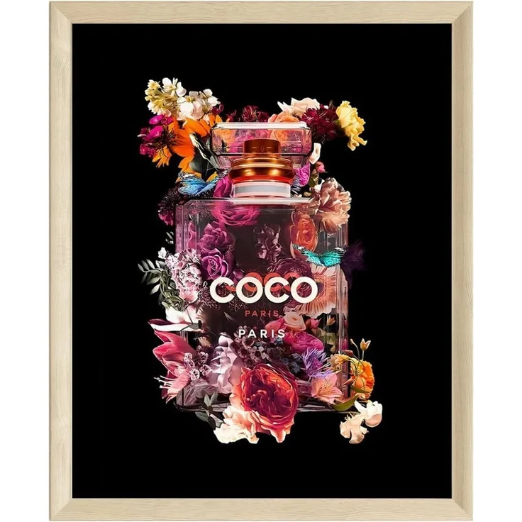 JUSTGOODMOOD Poster Premium ® Coco Chanel Poster · Parfüm Flacon · ohne Rahmen, Poster in verschiedenen Größen verfügbar