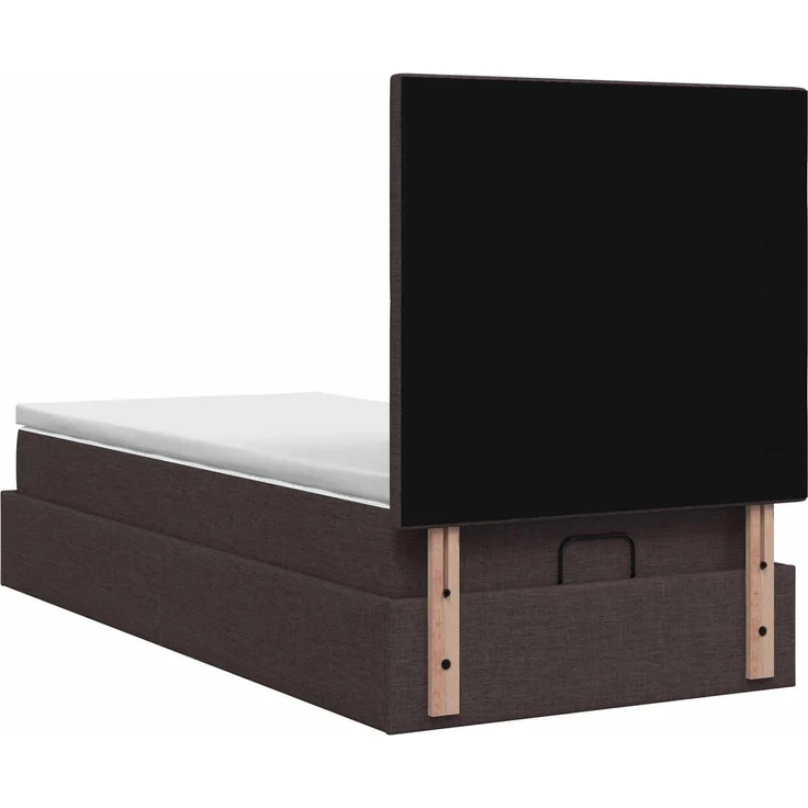 vidaXL Ottoman Bett mit Matratze Dunkelbraun 80 x 200 cm Stoff 3457448 – Bild 9