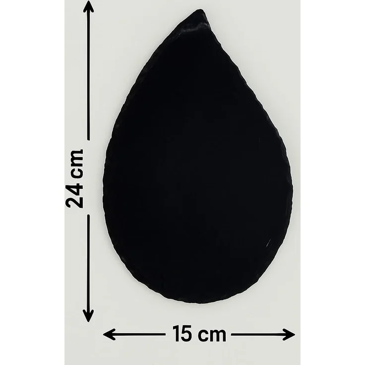 hausleben Servierplatte 2er Set Schieferplatten Tropfenform 24x15 cm, (1-tlg), aus Naturschiefer, ideal für Vorspeisen, Deko & Geschenk – Bild 3