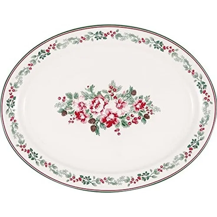 Greengate Servierplatte 25,5x33 cm Charline white