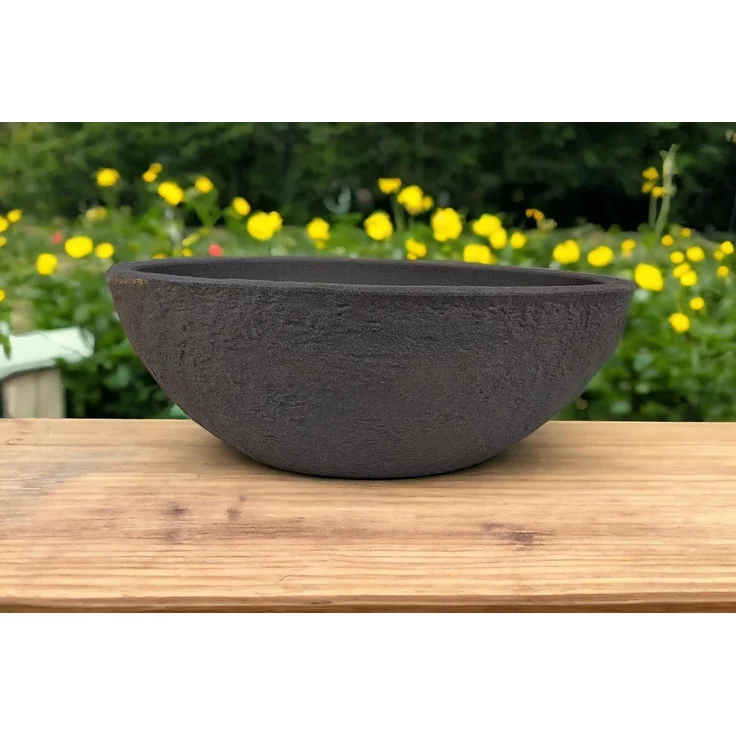 sesua Pflanzschale Pflanzschale oval grau Pflanztopf Steinoptik Kunststoff 60cm (1 St) – Bild 5
