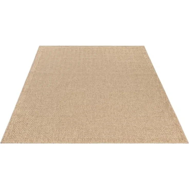 the carpet Teppich Kansas, rechteckig, Höhe: 1 mm, moderner robuster In und Outdoor Teppich Jute Look – Bild 5
