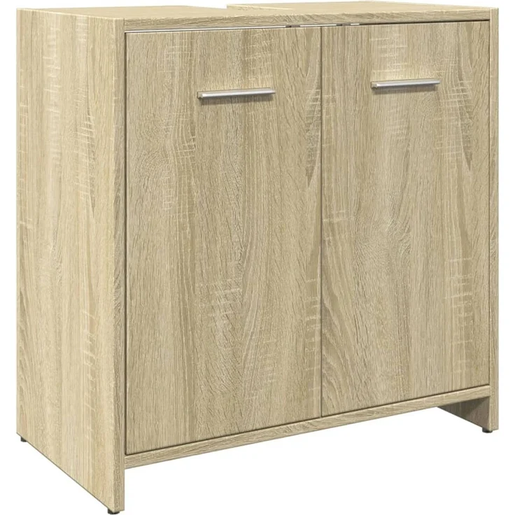 vidaXL 4-tlg. Badmöbel-Set Sonoma-Eiche Holzwerkstoff 3324968 – Bild 8