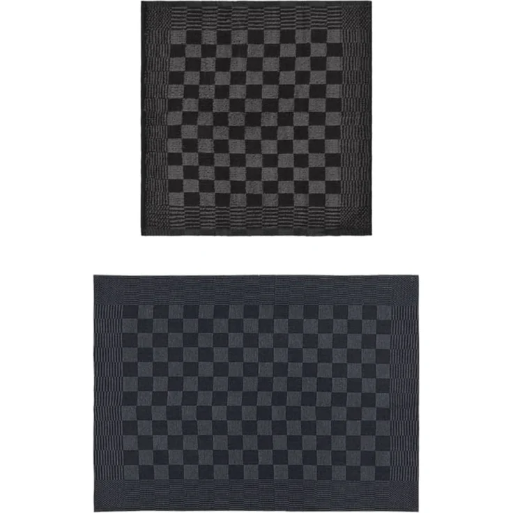 vidaXL 20-tlg. Handtuch-Set Schwarz und Grau Baumwolle 136286 – Bild 1