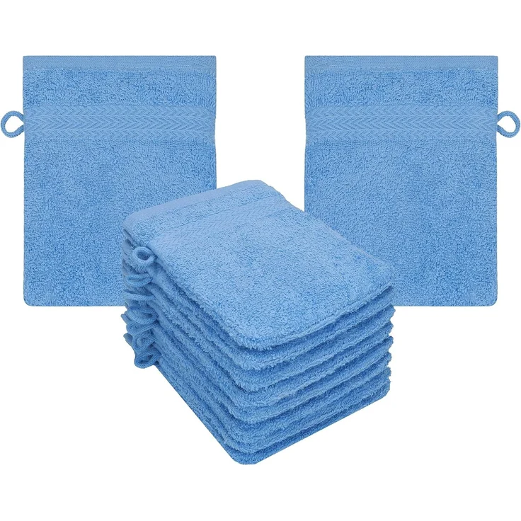 Betz Seiftuch 10-tlg. Waschhandschuhe-Set PREMIUM 100% Baumwolle 16x21 cm