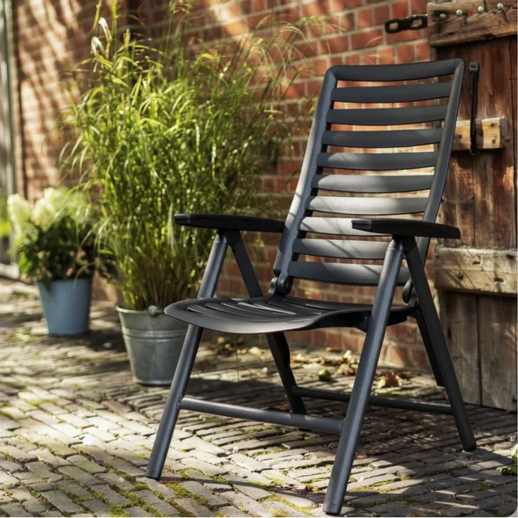 Kettler Multipositionssessel WAVE Klappsessel Grau Anthrazit