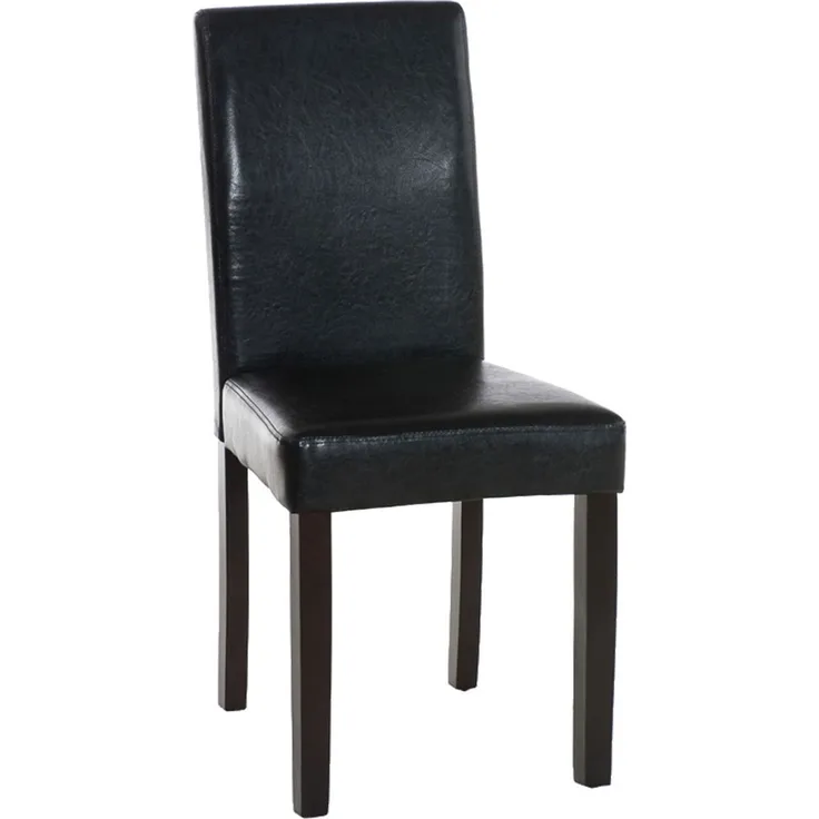 Esszimmerstuhl DALAN - Kunstleder Schwarz 41x47x91 cm Dunkelbraun | Essstühle Esszimmerstühle Küchenstühle Wohnzimmerstühle