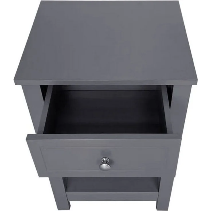 HTI-Living Nachttisch Nachttisch Hayet Grau 2er-Set (Set, 2-St, 2 Nachttische), Nachtkommode Beistelltisch 1 Schublade – Bild 2