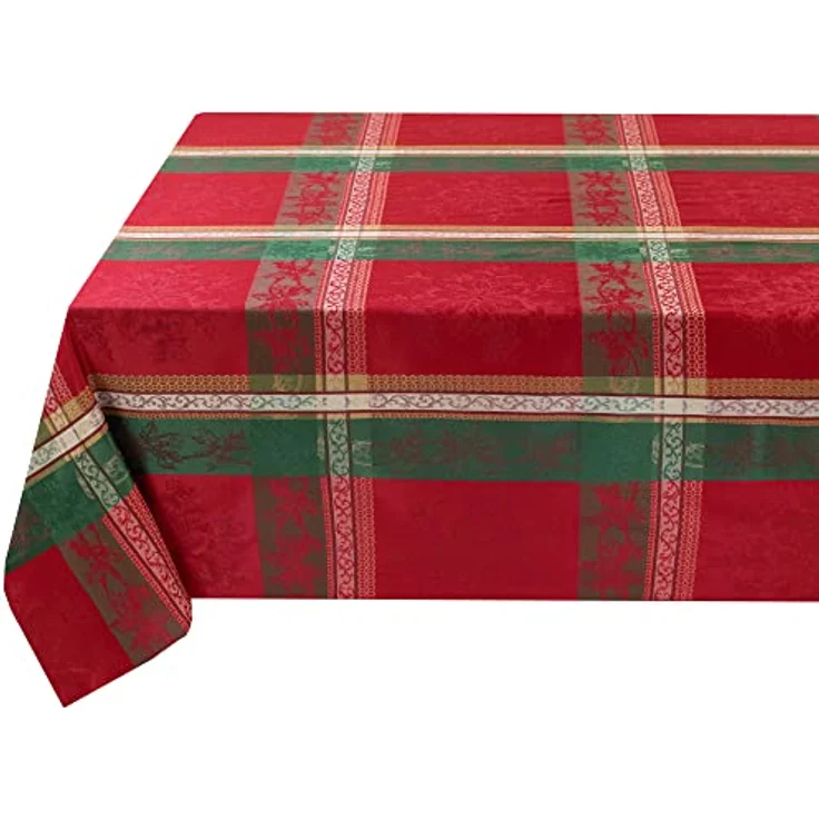 Benson Mills Holiday Legacy garngefärbte Jacquard-Tischdecke, Feiertags-, Winter- und Weihnachts-Tischdecke (Mehrfarbig, 132,1x177,8 cm, rechteckig) – Bild 8
