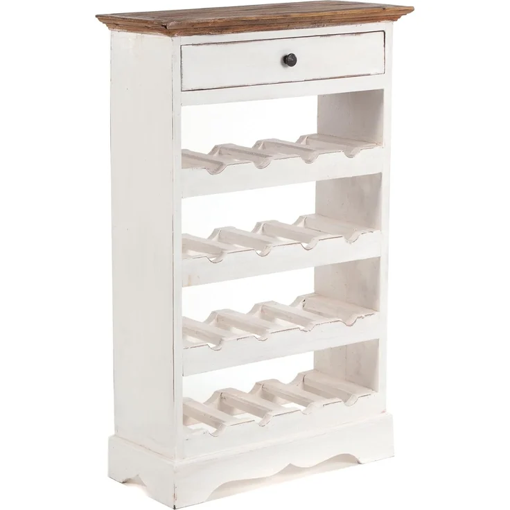 DESIGN DELIGHTS Weinregal WEINREGAL CORTEZ, 85x55cm(HxB) Flaschenregal aus Holz mit Schublade