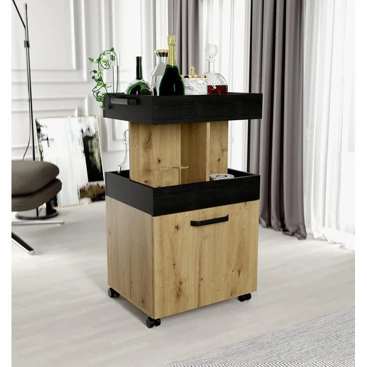 Barschrank >Hydra< in Artisan Eiche - 50,2x88,5x41,1cm (BxHxT)