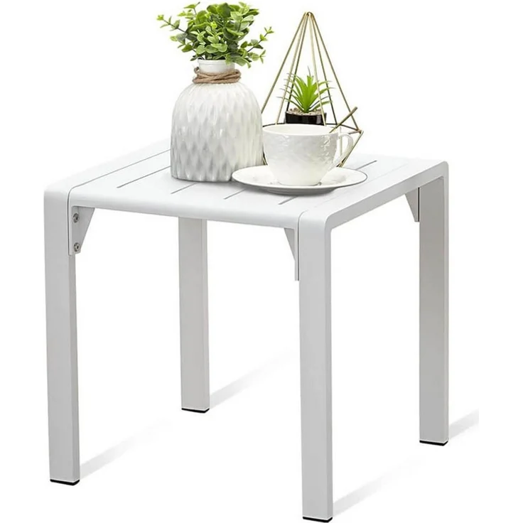 MeXo Gartenlounge-Set Lounge Gartenmöbelset Aluminium Wetterfest, (Couchtisch, 1-tlg, 44 x 44 x 41 cm), wetterfest Gartentisch für 1-2 Personen – Bild 5