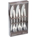 Fontignac Fischbesteck Edelstahl Fischbesteck Fischgabel Fischmesser (6-tlg), 3 Personen, Edelstahl, 6 teilig für 3 Personen