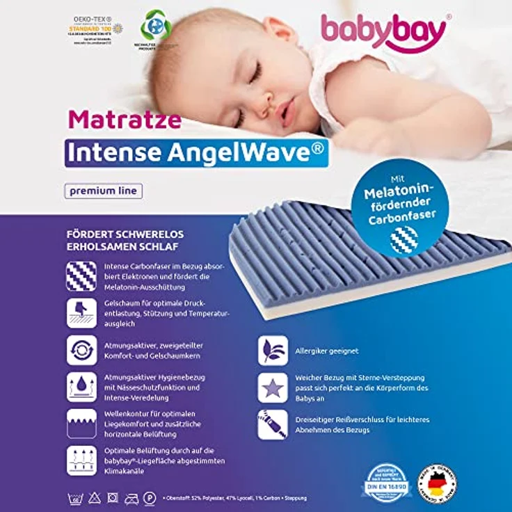 Babybay 'Intense AngelWave' Gelschaumkernmatratze für Maxi und Boxspring – Bild 10