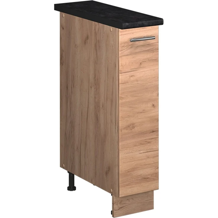Apothekerschrank Fame-Line Goldkraft Eiche/Goldkraft Eiche 20 cm, AP Anthrazit Vicco – Bild 1