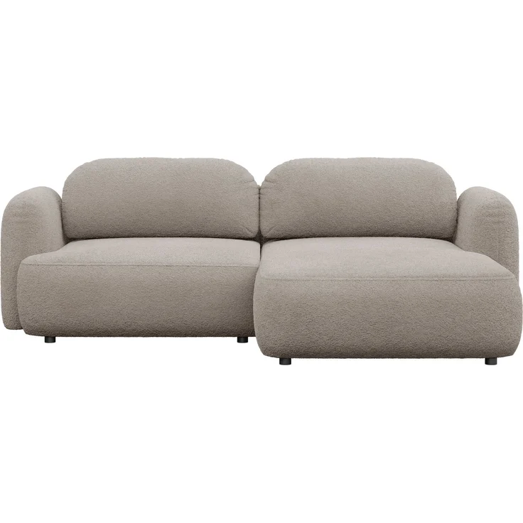 Selsey Tvoya Ecksofa mit Schlaffunktion, Ottomane rechts, Bouclé Beigegrau – Bild 6
