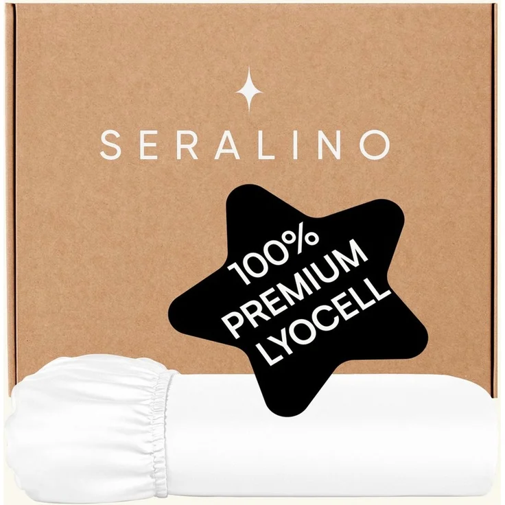 Seralino Spannbettlaken 100% Lyocell (Tencel), weiches, atmungsaktives Spannbetttuch, Gummizug: rundum, Geeignet für Matratzenhöhe bis 30 cm, besonders weich & atmungsaktiv. – Bild 1