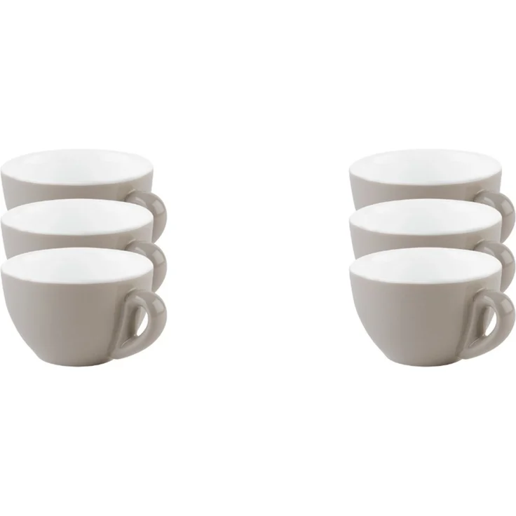 APS Tasse 6er Set Kaffeetassen -SNUG-, 6-tlg, Porzellan, für Heißgetränke aller Art geeignet – Bild 1