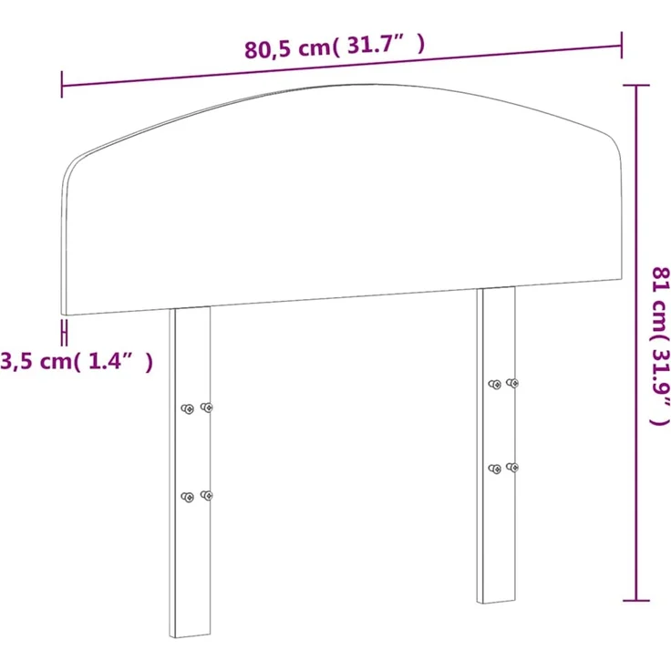 vidaXL Kopfteil Wachsbraun 75 cm Massivholz Kiefer Braun – Bild 8
