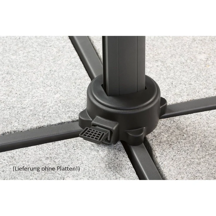 Schneider Schirme Ampelschirm, Rhodos Twist 2024, Anthrazit / Schwarz, 3x3 m – Bild 6