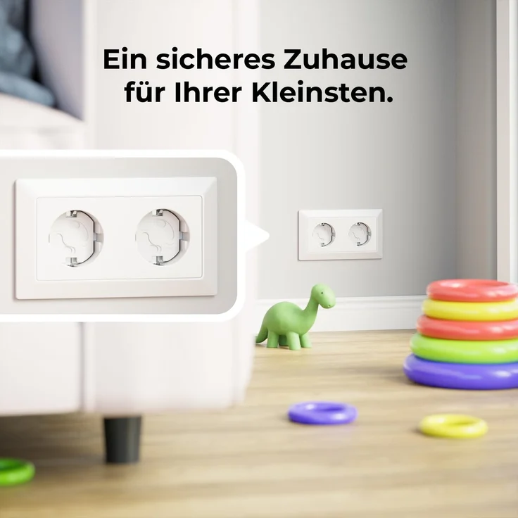 deleyCON 20x Kindersicherung für Steckdosen und Steckdosenleisten mit Drehmechanik Kinderschutz Steckdosenschutz Steckdosensicherung Baby Kleinkinder – Bild 4