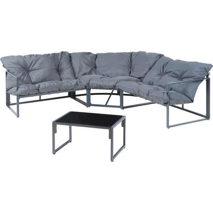 Loungeset Karg Dunkelgrau [casa. pro] – Bild 2