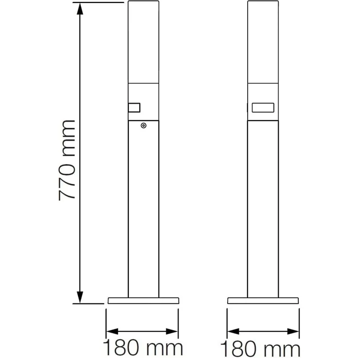 LED-Wegeleuchte GL 65 S, Gartenleuchte mit 180° Bewegungsmelder, Aluminium, Opalglas, 8,7 W, Softlichtstart, Nachtlicht – Bild 4