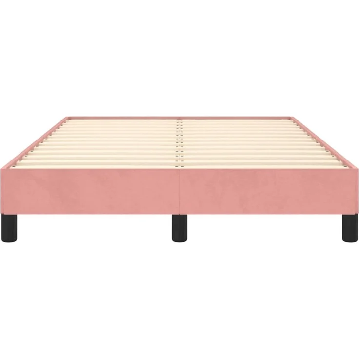 vidaXL Bettgestell ohne Matratze Rosa 120x190 cm Samt 3269630 – Bild 5