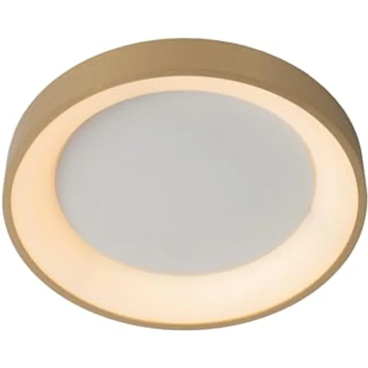 LUCIDE VIDAL Deckenleuchte, Ø 28 cm, dimmbar mit LED (1x21W, 2700K), mattes Gold/Messing
