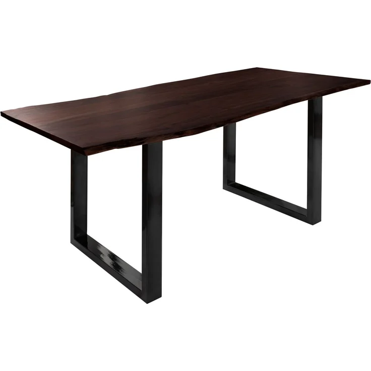 Baumtisch Akazie 220x100x76 braun Beine anthrazit glänzend FREEFORM 3 – Bild 1