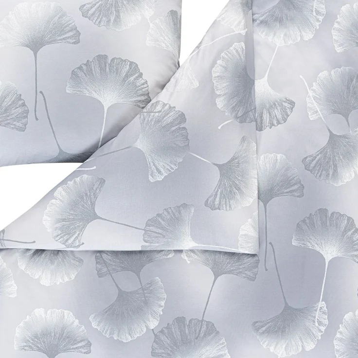 Estella Bettwäsche Isabella 6862 915 Platin Mako Interlock Jersey 135 x 200 + 80 x 80 cm – Bild 3