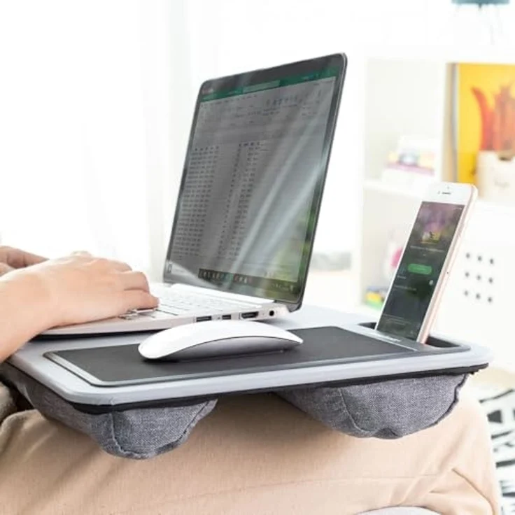 InnovaGoods® Laptop-Schreibtisch mit XL-Sitzkissen Deskion, bequemes und ergonomisches Arbeiten oder Studieren mit Schreibtisch- und XL-Sitzkissendesign, ideal für Zuhause und Büro. – Bild 3