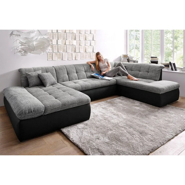 DOMO collection Wohnlandschaft Moric U-Form auch in Cord, im XXL-Format, wahlweise mit Bettfunktion und Armlehnenverstellung – Bild 5